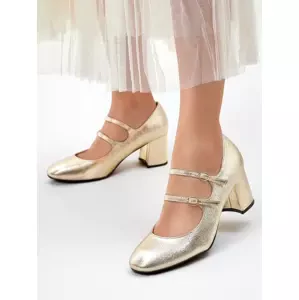 Resti Women's lacquered heeled shoes with straps Ovinna