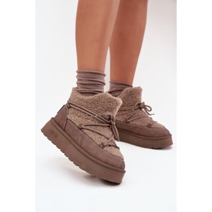 BIG STAR SHOES Womens Snow Boots On Platform With Faux Fur