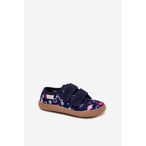 Boto Girls Barefoot Slippers Flamingos Milami Navy Saphira