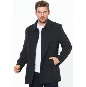 PLT8206 DEWBERRY MEN'S COAT-PATTERNED ANTHRACITE