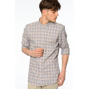 G618 DEWBERRY LINEN SHIRT-NAVY-BROWN