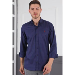 G720 DEWBERRY MEN'S SHIRT-NAVY-BURGUNDY