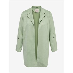 Light green women's light coat in suede finish ONLY CARMAKOMA - Women