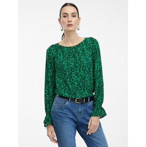 Orsay Black-Green Ladies Flowered Blouse - Women