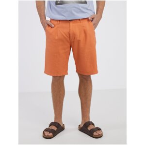 Orange men's shorts with linen Pepe Jeans - Men