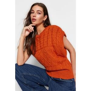 Trendyol pločica s uzorkom crewneck pletenina džemper