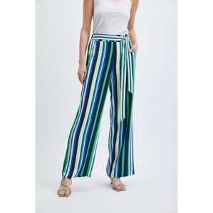 Orsay Green-Blue Ladies Striped Wide Pants - Women