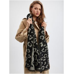Orsay Black Ladies Patterned Scarf - Women