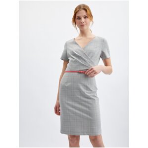 Orsay Grey Ladies Checkered Sheath Dress - Women