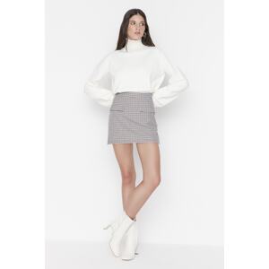 Trendyol Gray Pocket Woven Short Skirt
