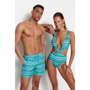 Trendyol Multicolored Standard Size Swimsuit Swim Shorts