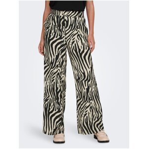 Black-beige women's patterned trousers JDY Camille - Women's