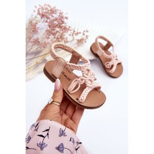 Boto Children's Braided Slip-on Sandals Pink Tracy
