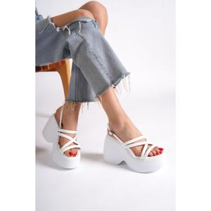 Capone Outfitters Women's High Wedge Ankle Strap Sandals