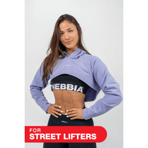 NEBBIA Crop sweatshirt with long sleeves and hood GYM TIME 259