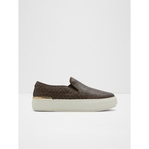 Dark Brown Women's Patterned Slip On Sneakers ALDO Pounceer