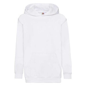 White children's sweatshirt Classic kangaroo Fruit of the Loom