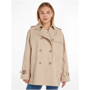 Beige women's short trench coat Tommy Hilfiger - Women