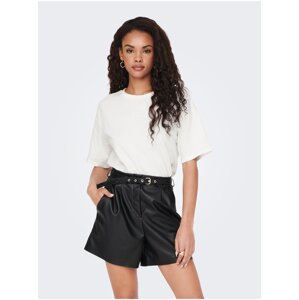 Black women's faux leather shorts ONLY Heidi - Women's