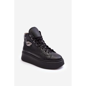 Boto Women's High Zip Sneakers Lemar Black Katerin