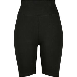 Women's high-waisted cycling shorts - black