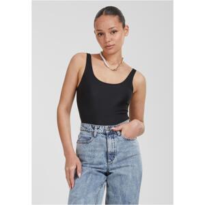 Women's shiny Rib Body black
