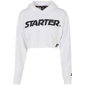 Ladies Starter Cropped Hoody White