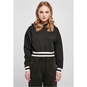 Women's Short College Hoody Black