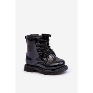Boto Children's Boots Laquered With Zipper Black Tibbie