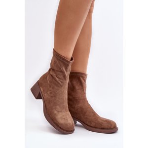 EVENTO Women's low heeled ankle boots brown Aphroteia