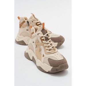 LuviShoes LOWEL Beige-Brown Women's Sports Boots