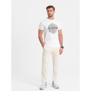 Ombre Men's sweatpants with unlined leg - cream