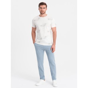 Ombre Men's sweatpants with unlined leg - light blue