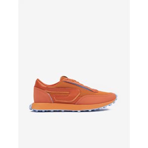 Orange men's sneakers with leather details Diesel Racer