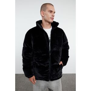 Trendyol Black Regular Fit Plush Fabric Lined Padded Winter Puffer Jacket