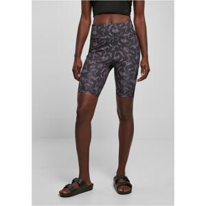 Women's High Waist Tech Mesh AOP Cycle Shorts blackpaisley