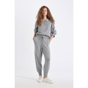 DEFACTO Jogger Knitted Pants Pocket Basic Straight Waist Elastic Laced