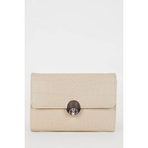 DEFACTO Women's Crocodile Patterned Faux Leather Wallet