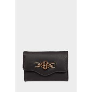 DEFACTO Women's Buckle Detailed Faux Leather Wallet