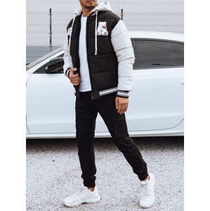 Men's winter jacket with hood black Dstreet