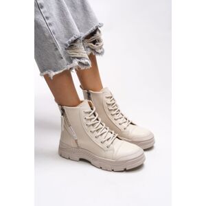 Riccon Rosarithe Women's Zipper Boots 0012704 Beige Skin