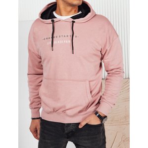 Bluza męska z nadrukiem różowa Dstreet