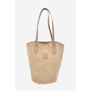 Big Star beige shopper bag with sheepskin