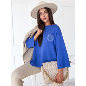 Sweter damski oversize GAIA niebieski Dstreet