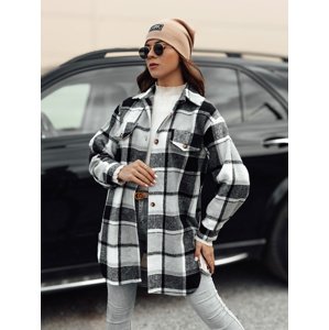 Kurtka damska oversize PLAIDIFY koszulowa czarna Dstreet