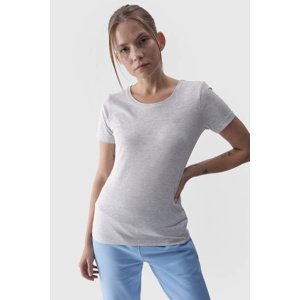 Women's Smooth T-Shirt With Logo Gray 4F