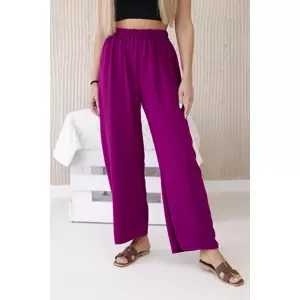 Plum wide trousers