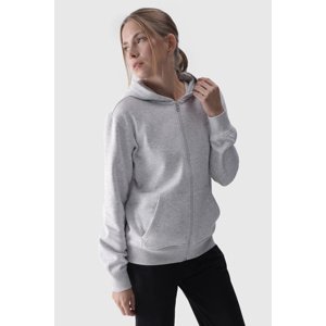 Women's Hoodie Zippered Cotton 4F Gray 4FWMM00TSW