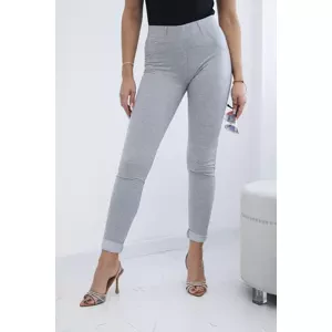 Happy Socks Cotton pants with cubic zirconia on the back pockets grey