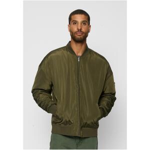 Oversized Bomber Jacket Dark Olive